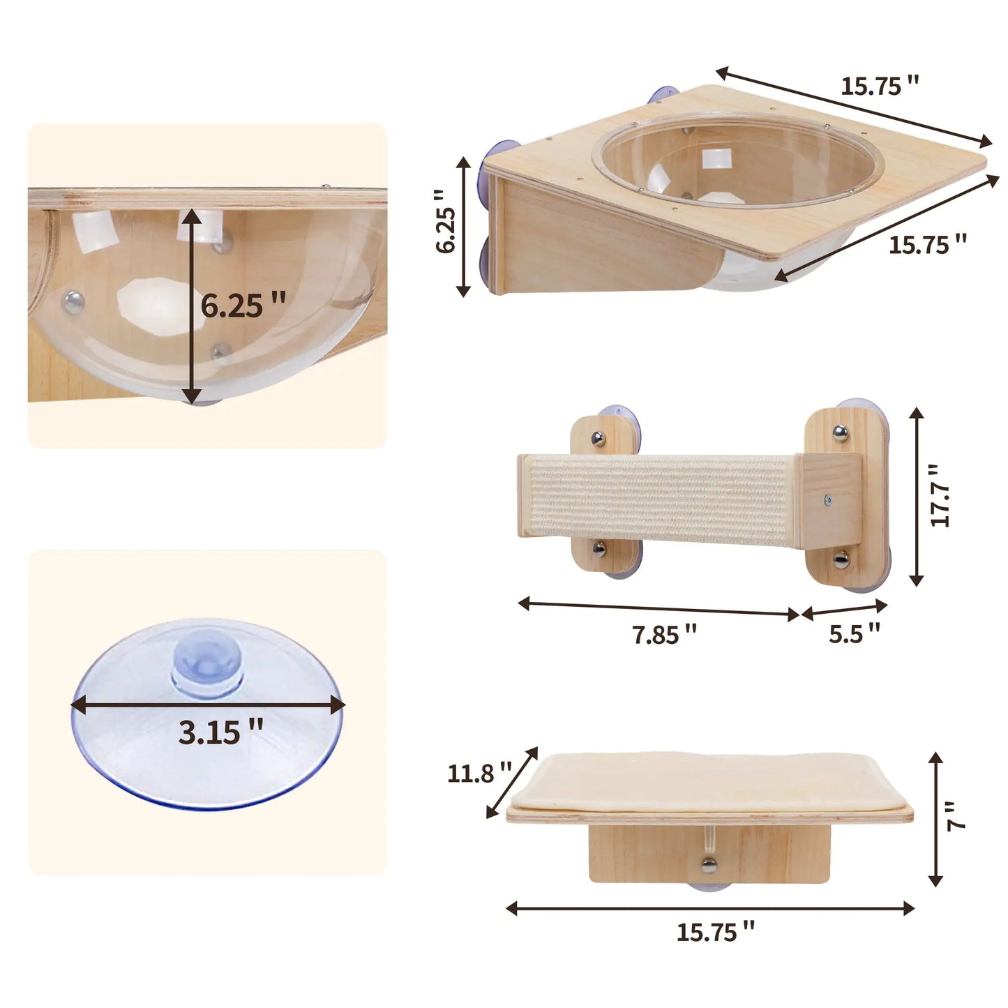 Cat Wall Furniture 3 Pieces Of With Capsule Bed