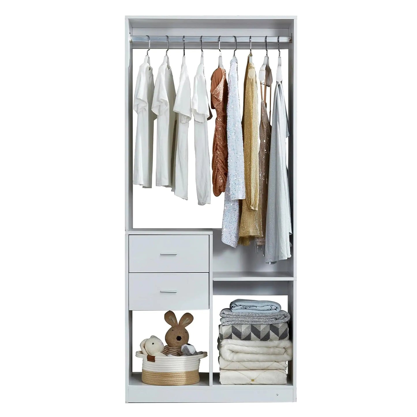 Walk-in closet organizer system - with 4 Drawers Closet Kit