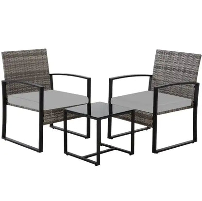 Rattan outdoor furniture set - 3 Piece Outdoor PE Rattan Furniture Set