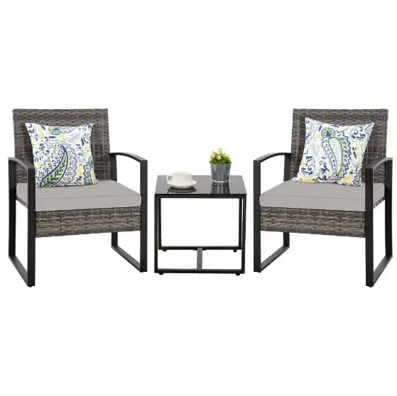 Rattan outdoor furniture set - 3 Piece 
