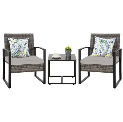 Rattan outdoor furniture set - 3 Piece 