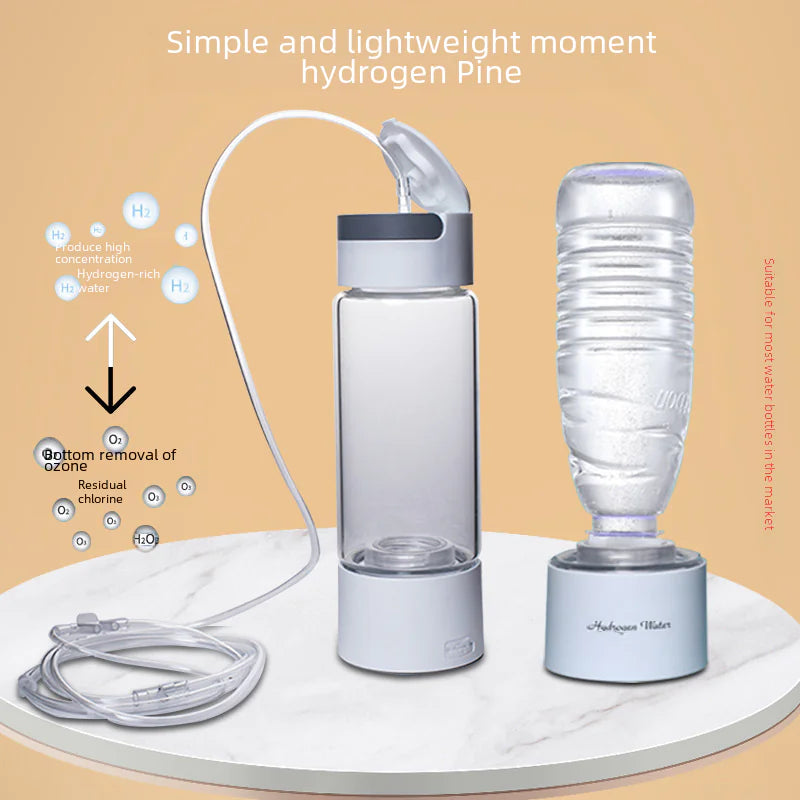 Hydrogen Water Cup showcasing high hydrogen content of 5000PPB and advanced technology for hydrogen-rich water.
