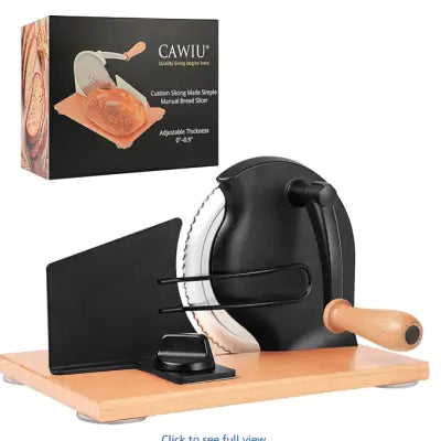 Handmade carbon steel bread maker for baking fresh bread at home, featuring adjustable thickness and sleek design.