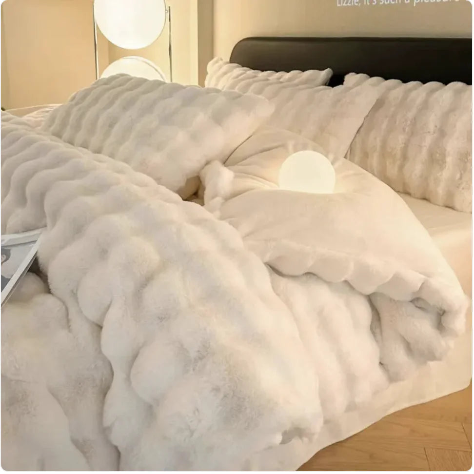 Fleece Bedding Set - Plush Thermal Coral Bedding Set