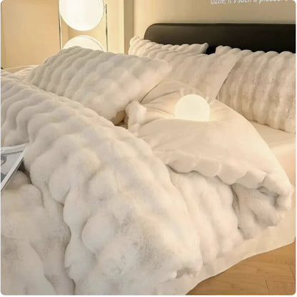 Fleece Bedding Set - Plush Thermal Coral Bedding Set