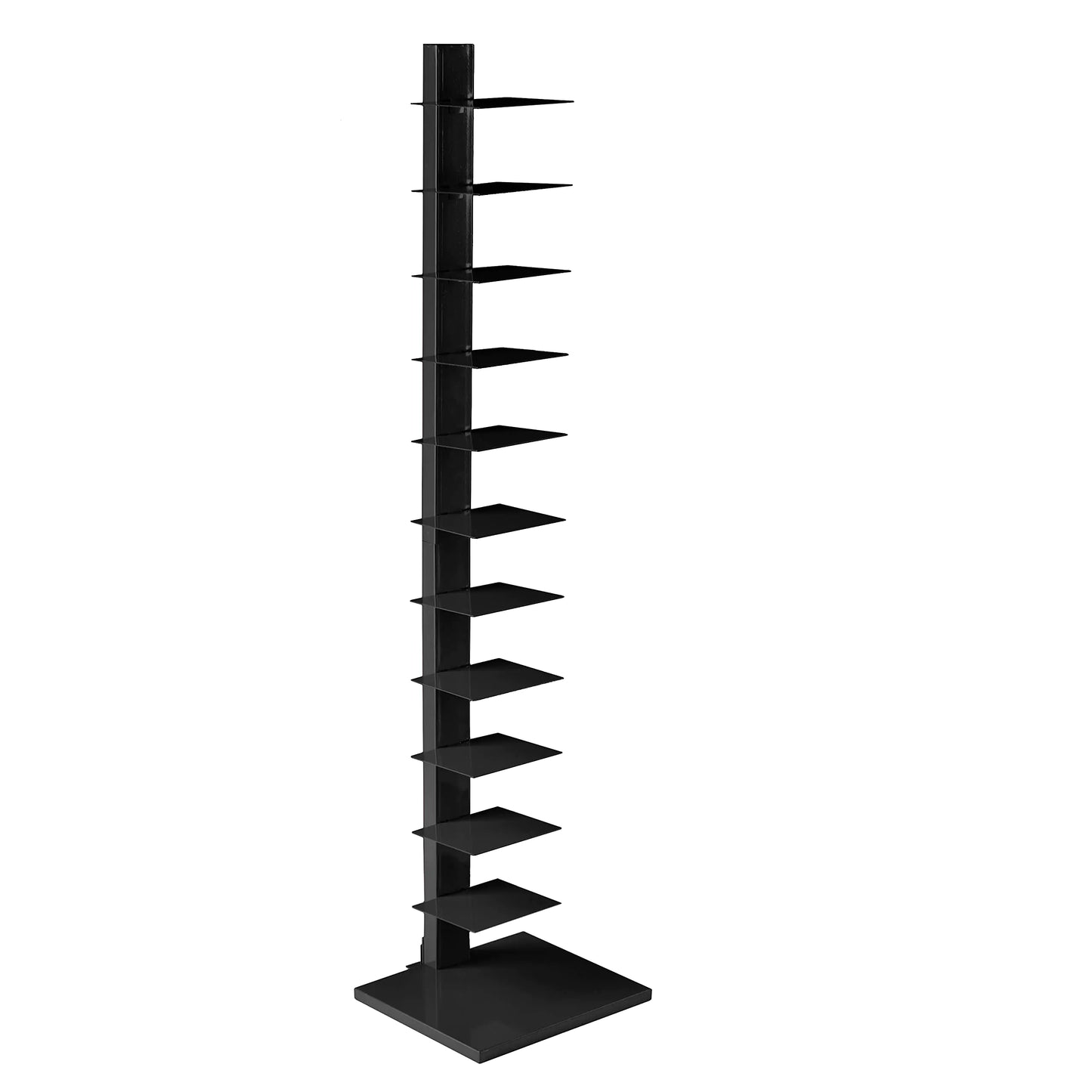Book tower - SEI Furniture 12 shelf Metal Spine Book Tower Black