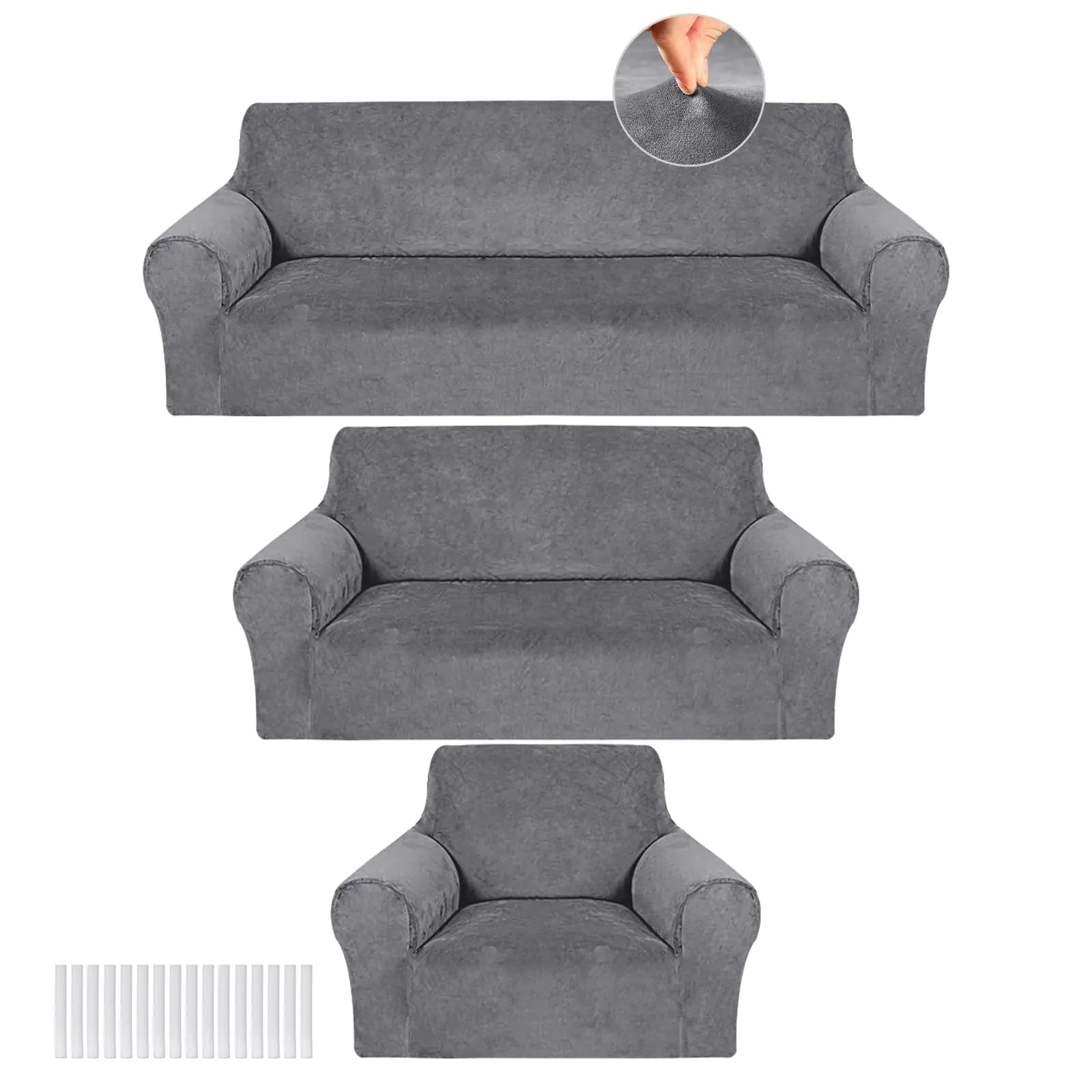 Couch Slipcover Peryiter 3 Pcs Set