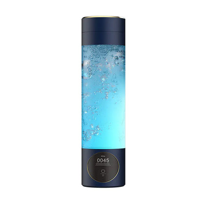 Hydrogen Water Cup showcasing bubbles and LED display for hydrogen-rich hydration, factory direct for exhibitions